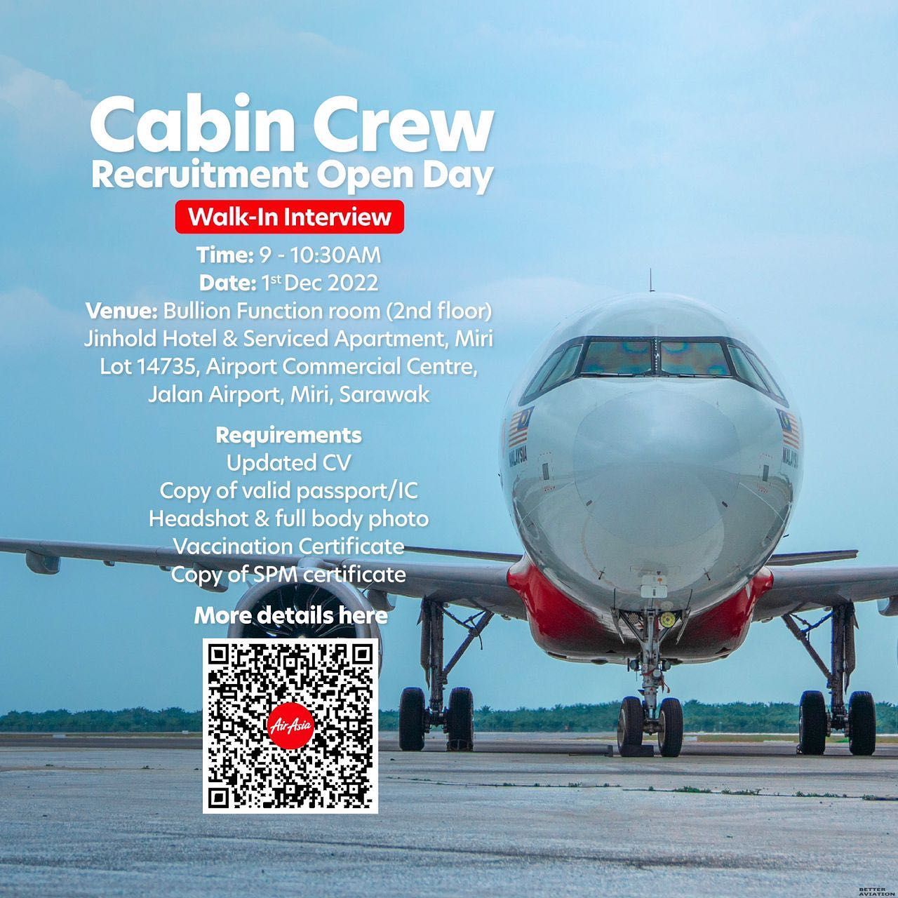 AirAsia Cabin Crew Walk In Interview Miri December 2022 Better