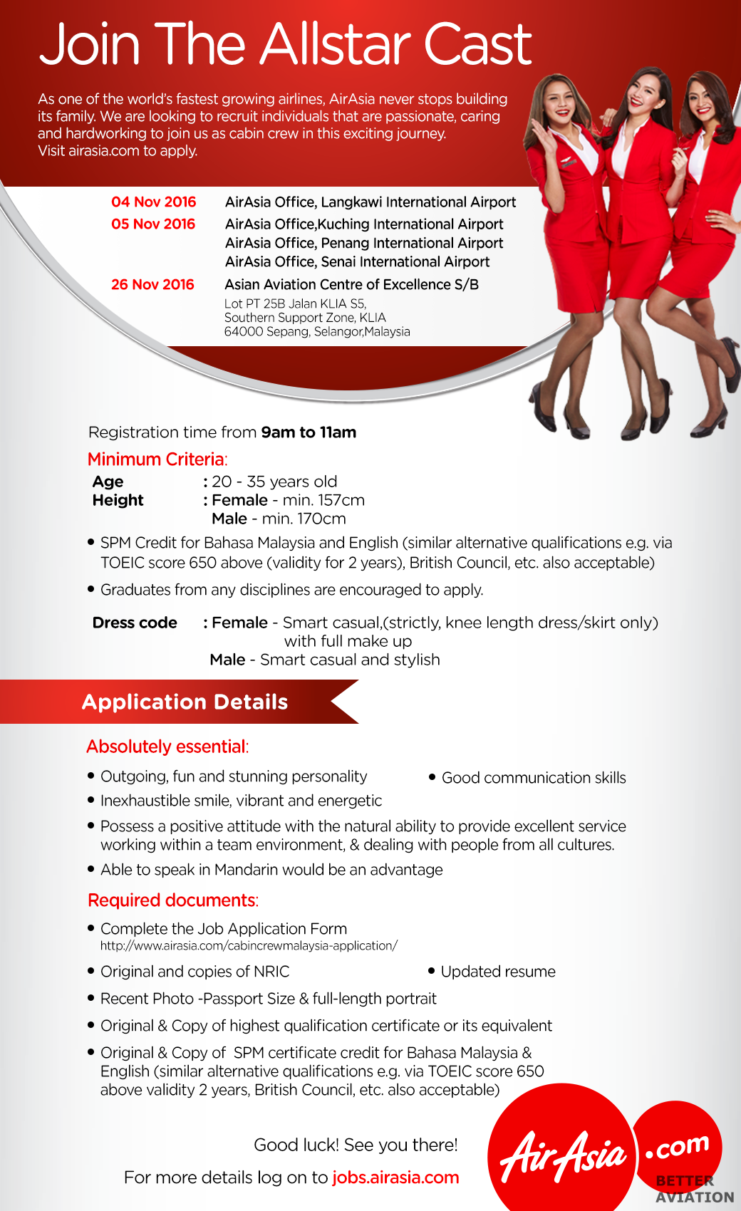 AirAsia Cabin Crew November 2016