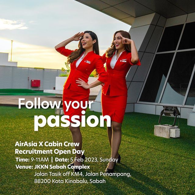 Airasia X Cabin Crew Recruitment Day [kota Kinabalu] 05 February 2023