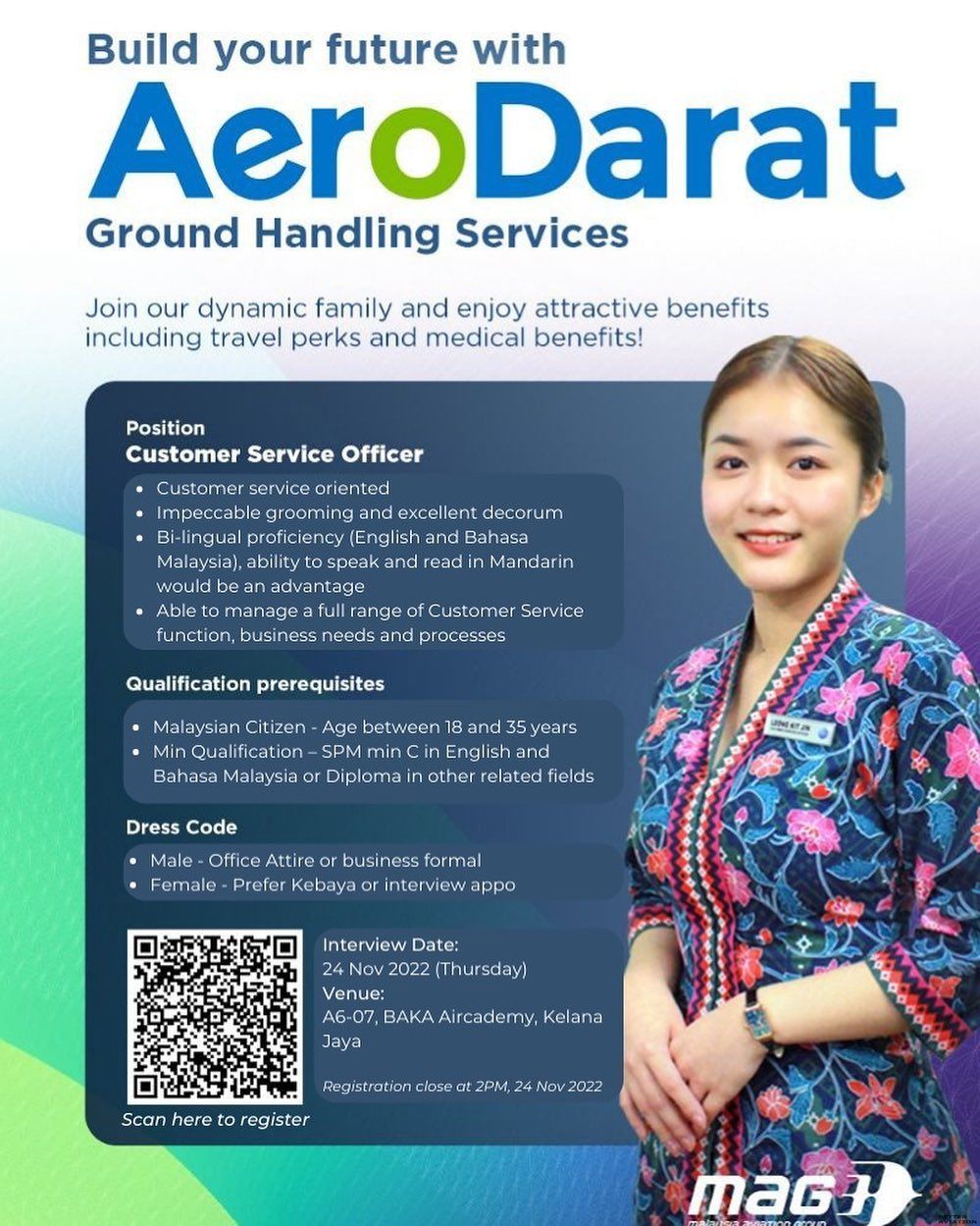 AeroDarat Customer Service Officer Kelana Jaya November 2022 