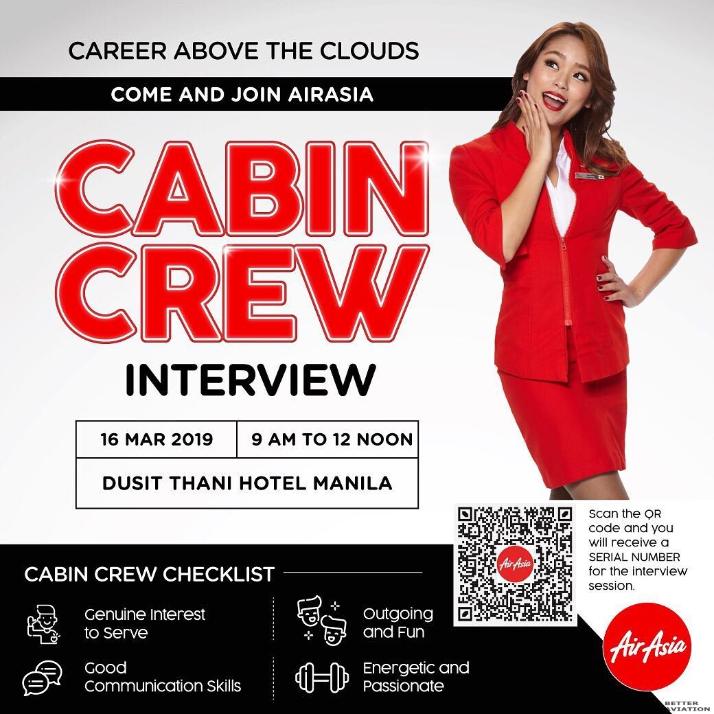 Airasia Philippines Cabin Crew Walk In Interview Manila March