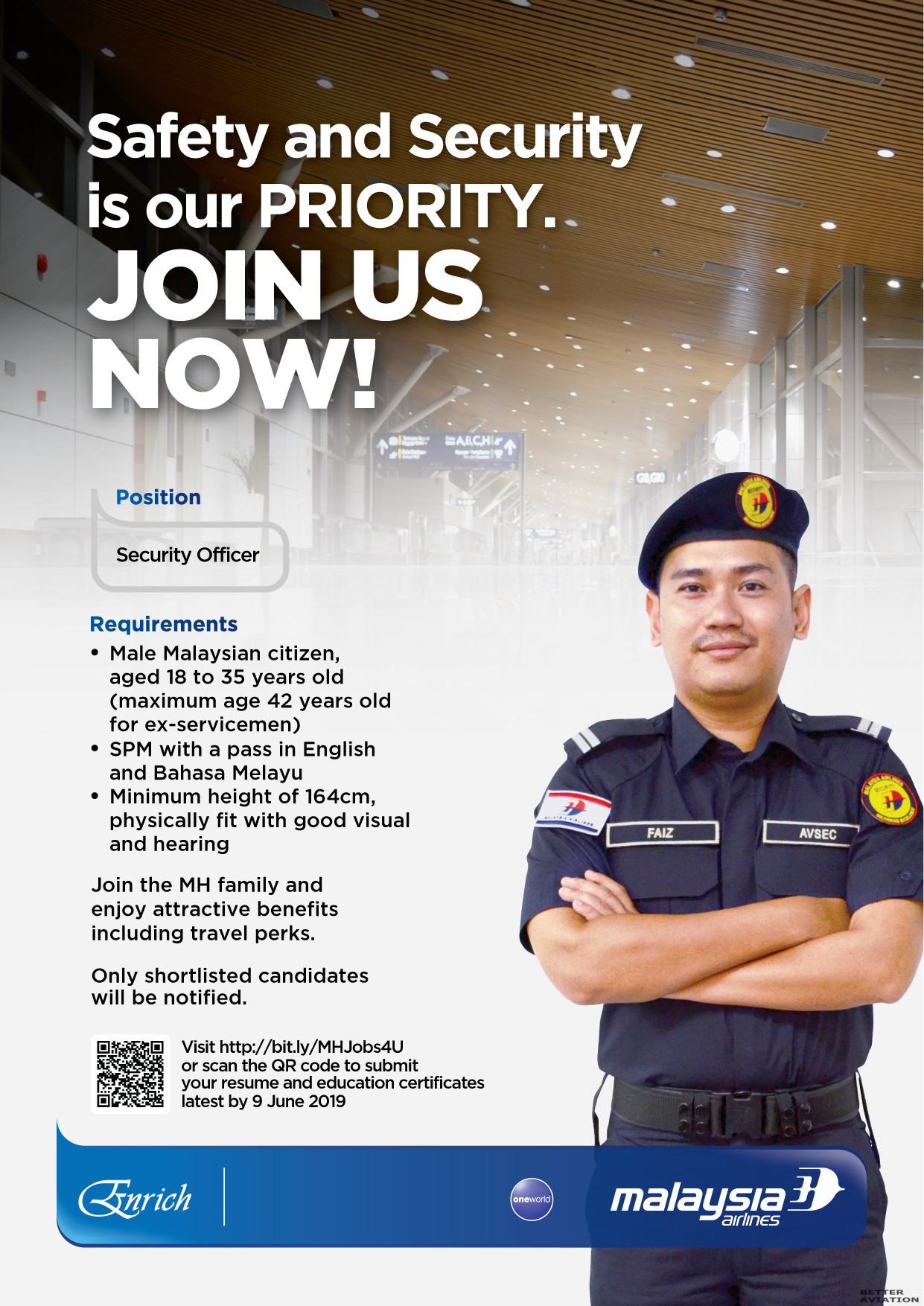 Malaysia Airlines Security Officer Recruitment June 2019 Better Aviation