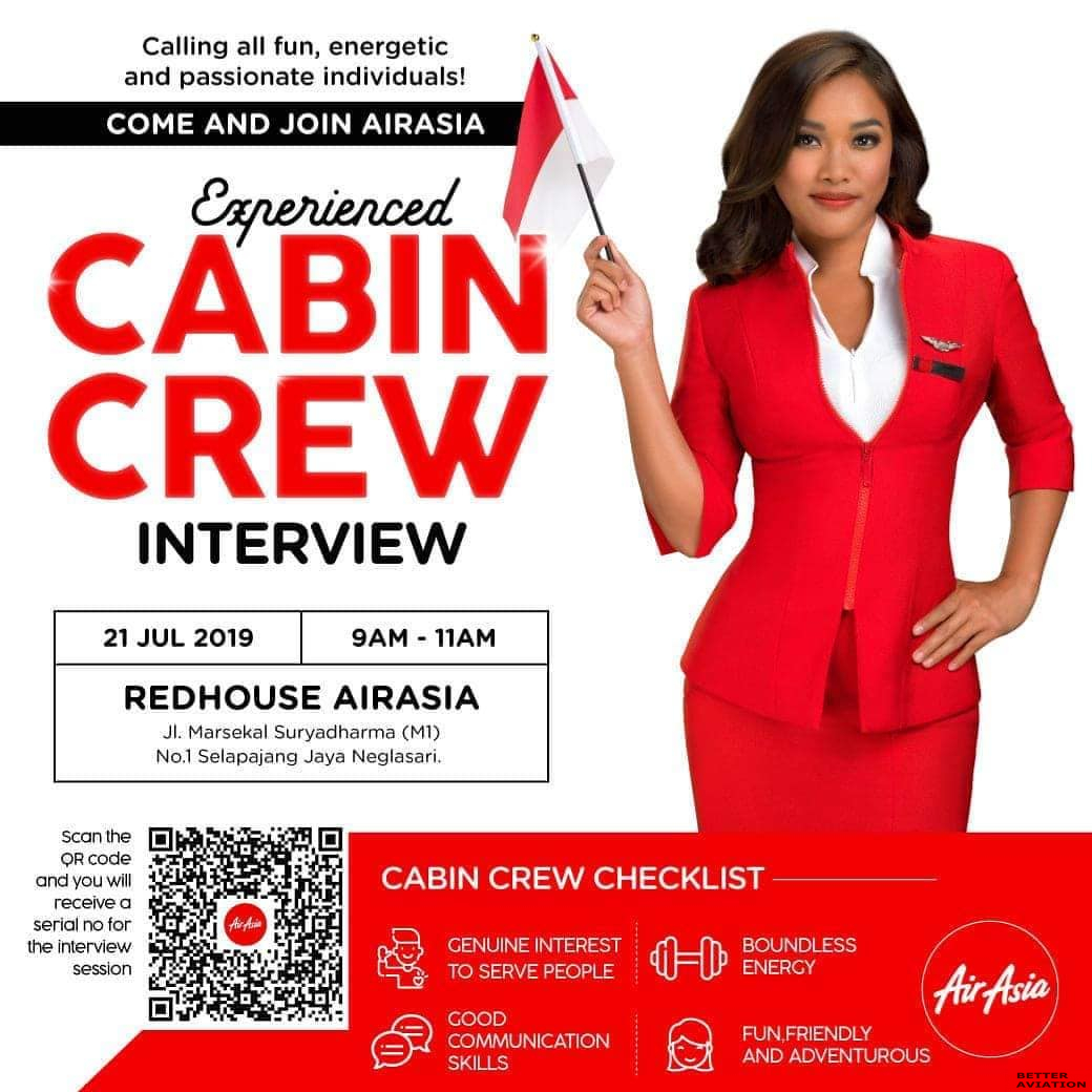 Indonesia AirAsia Experienced Cabin Crew Walk-in Interview [Jakarta] (July  2019) - Better Aviation