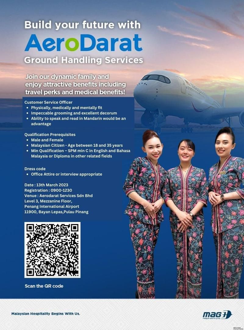 AeroDarat Customer Service Officer [Penang] (13 March 2023) - Better ...